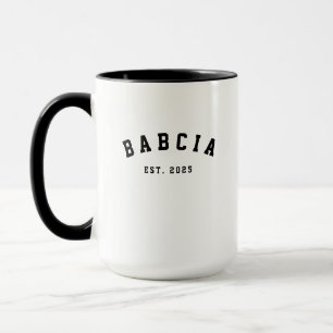 Caneca Babcia Est Vovó Minimalista Ano