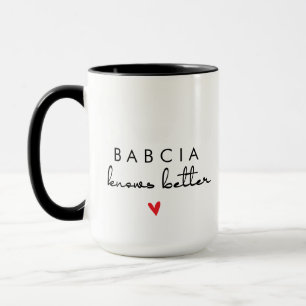 Caneca Babcia Sabe Melhor – Presente de Avó Polone