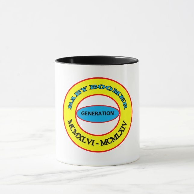 Caneca BABY BOOMER Roman Numerals Mug (Centro)