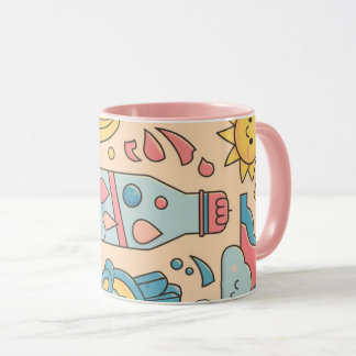 Caneca baby bottles coffee mug