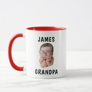 Caneca Baby Face Dady Gift Grandma Birthday Custom Face