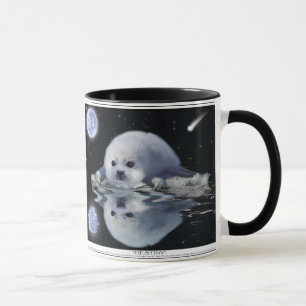 Caneca Baby Harp Seal & Moon Wildlife Supporter Gift cang