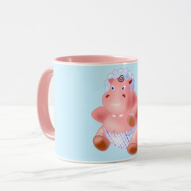 Caneca Baby Hippo Funny Mug (Frente Esquerda)