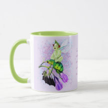 Baby Pixie Rindo em Beetle Ride Mug