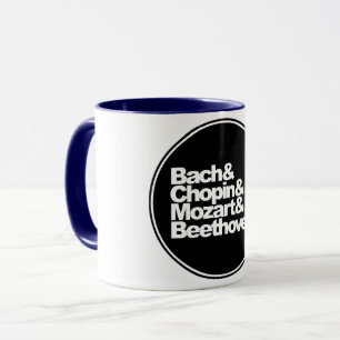 Caneca Bach, Chopin e Mozart e Beethoven