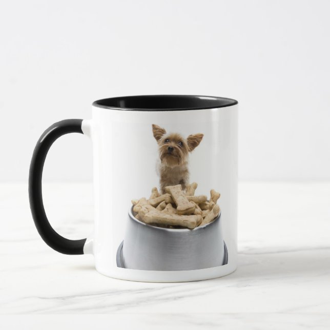 Caneca Bacia de deleites do cão pelo yorkshire terrier (Esquerda)