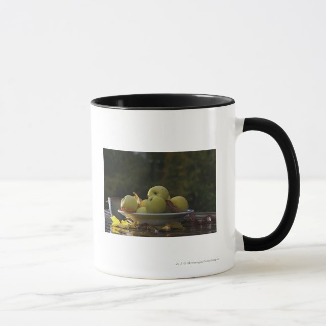 Caneca Bacia de maçãs e de folhas (Direita)