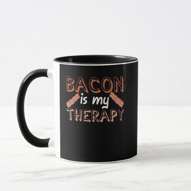 Caneca Bacon Dizendo Terapia De Piada Carnes De Porco (Esquerda)