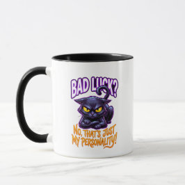 Caneca Bad Luck Black Cat Personality Funny Sarcastic