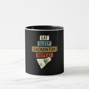 Caneca Badminton - Coma o Badminton do Sono Repetir