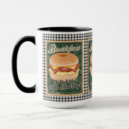 Caneca Bagel Retro Mug do Café da Manhã