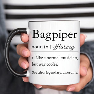 Caneca Bagpiper Definição Engraçado
