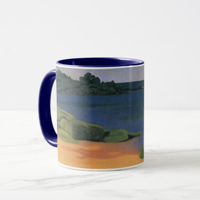 Caneca Baía de Tregastel por Felix Vallotton, Bela Arte (Frente Esquerda)