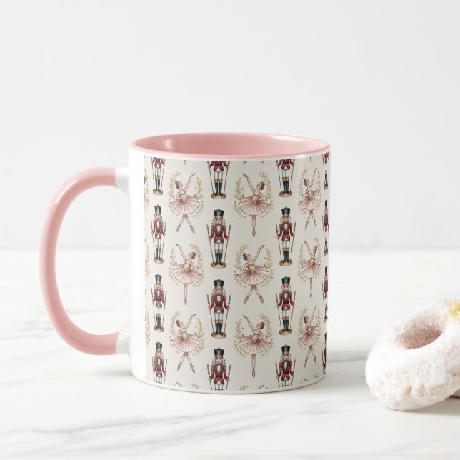 Caneca Bailarina do Quebra-Nozes dançarina de balé árvore (Com Donut)