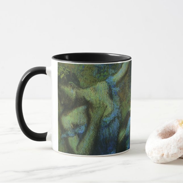 Caneca Bailarinas Azuis de Edgar Degas, Impressionismo An (Com Donut)