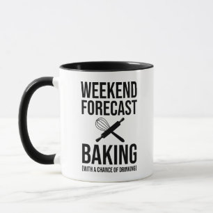 Caneca Baking De Previsão De Fim De Semana Com Possibilid
