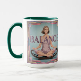 Caneca Balance Affirmation Geometric Meditation Mug