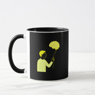 Caneca Balão Cerebral Estético • Superpensamento Divertid
