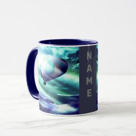 Caneca Balão de ar quente azul