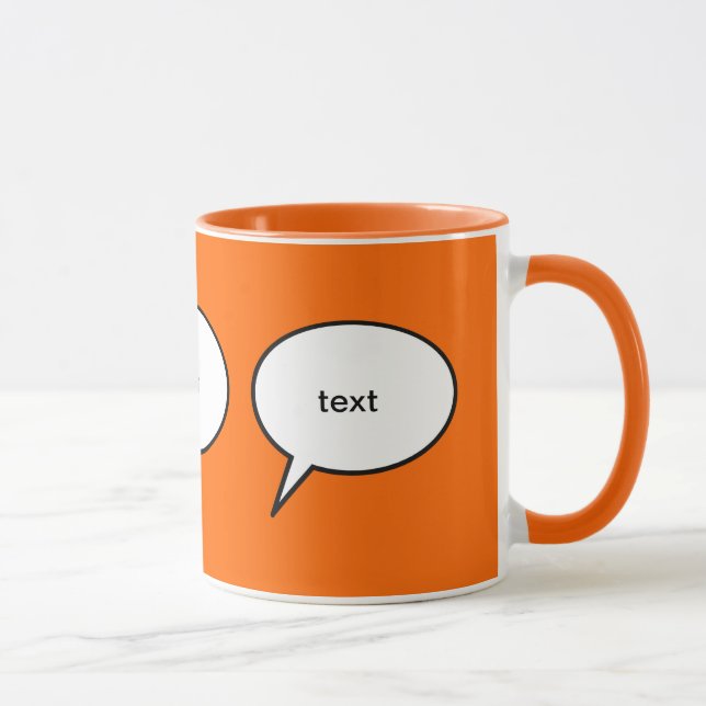 Caneca balão de fala de desenho personalizável (Direita)
