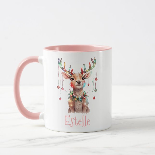 Caneca Balas e ornamentos de Natal de Rebelde Whimsical (Esquerda)