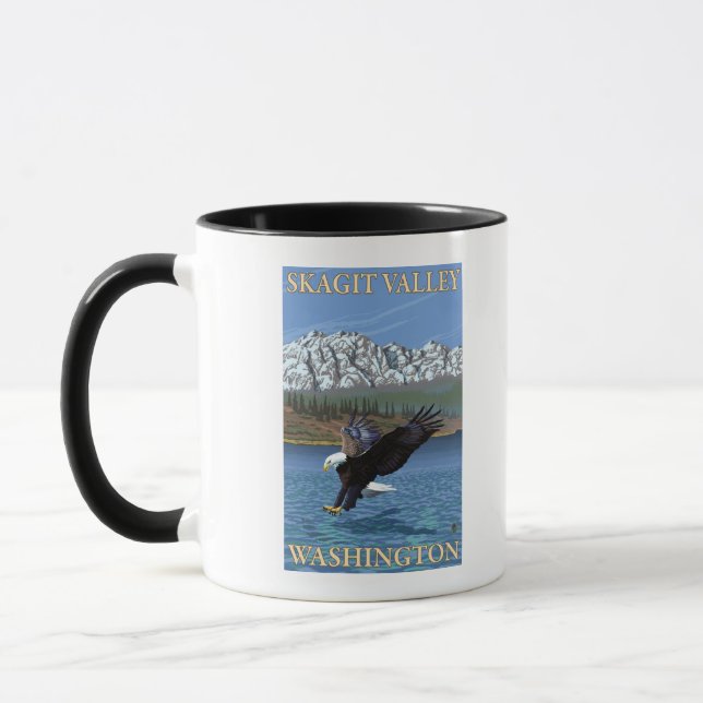 Caneca Bald Eagle Diving - Vale de Skagit, Washington (Esquerda)