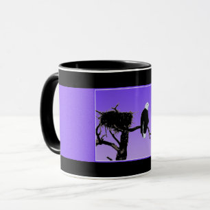 Caneca Bald Eagle em Sunset - Arte original sobre a vida 