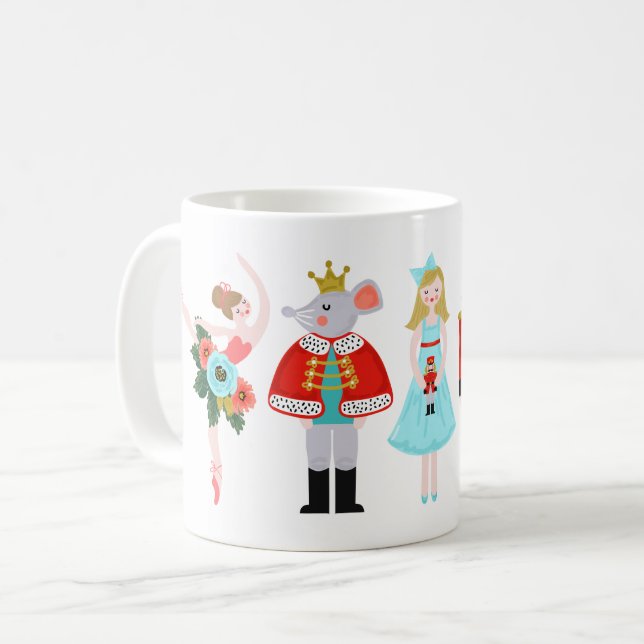Caneca Balé Nutcracker Carateres Natal (Frente Esquerda)