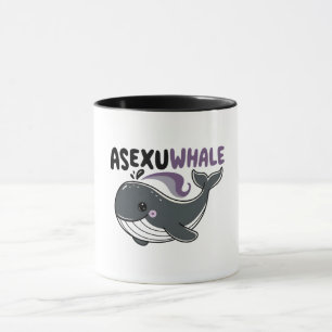 Caneca Baleia Assexuada" Baleia Divertida Mar Orgulho LGB