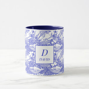 Caneca Baleia Branca E Azul Monograma