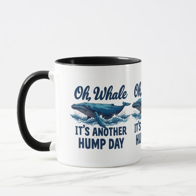 Caneca Baleia Engraçada, "Oh Baleia", Design Hump Day (Esquerda)