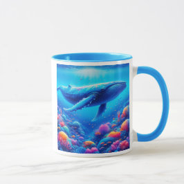 Caneca Baleine majestueuse nageant dans un récif.