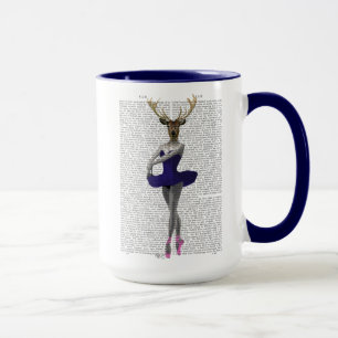 Caneca Ballerina Deer em Azul