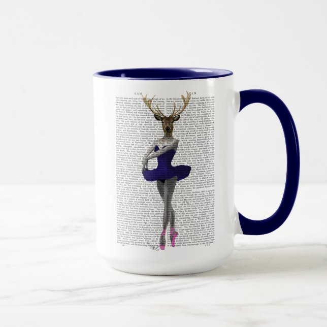 Caneca Ballerina Deer em Azul (Direita)