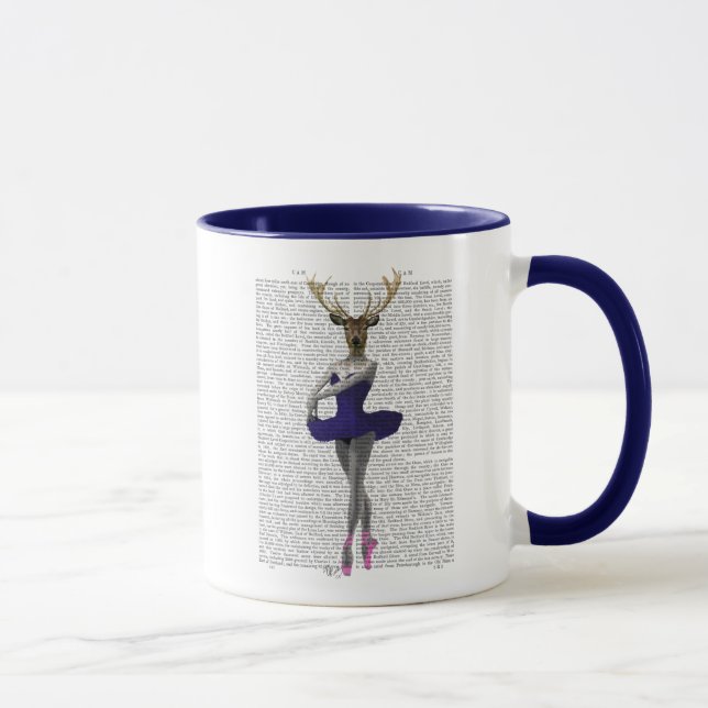 Caneca Ballerina Deer em Azul (Direita)