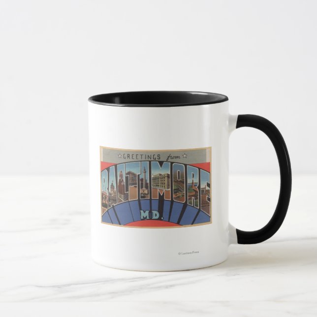 Caneca Baltimore, Maryland - Cenas com Letras Grandes (Direita)