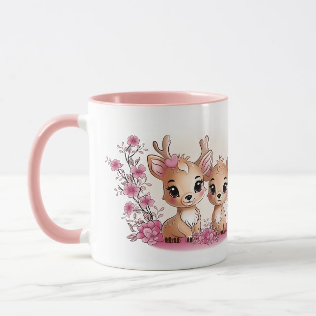 Caneca Bambi de cartoon bonito abre Namorados (Esquerda)