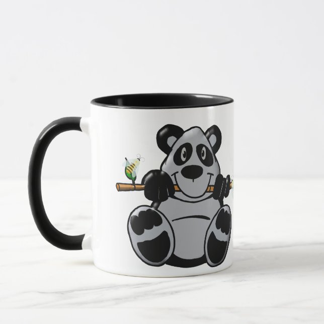 Caneca Bambu Comendo Panda Bonita (Esquerda)