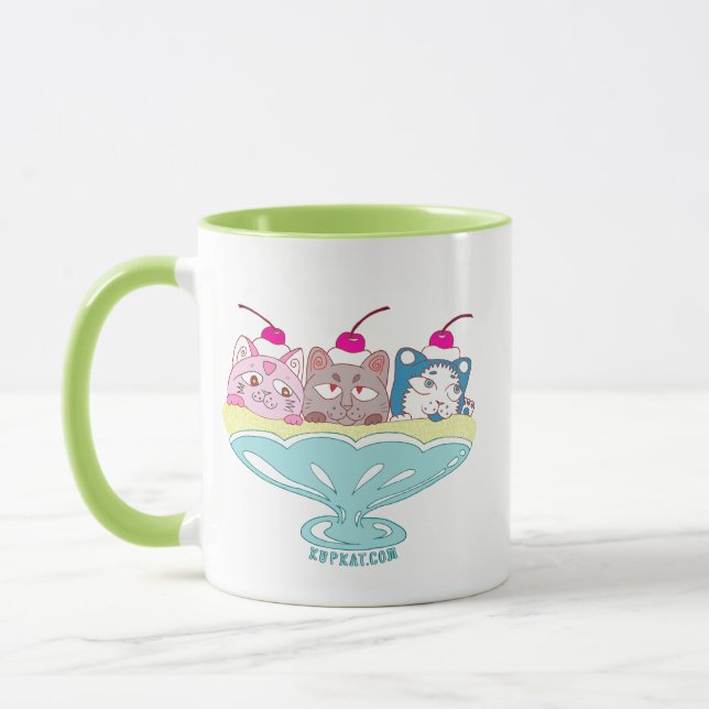 Caneca Banana split kittens "Momo, Coco and Biru" (Esquerda)