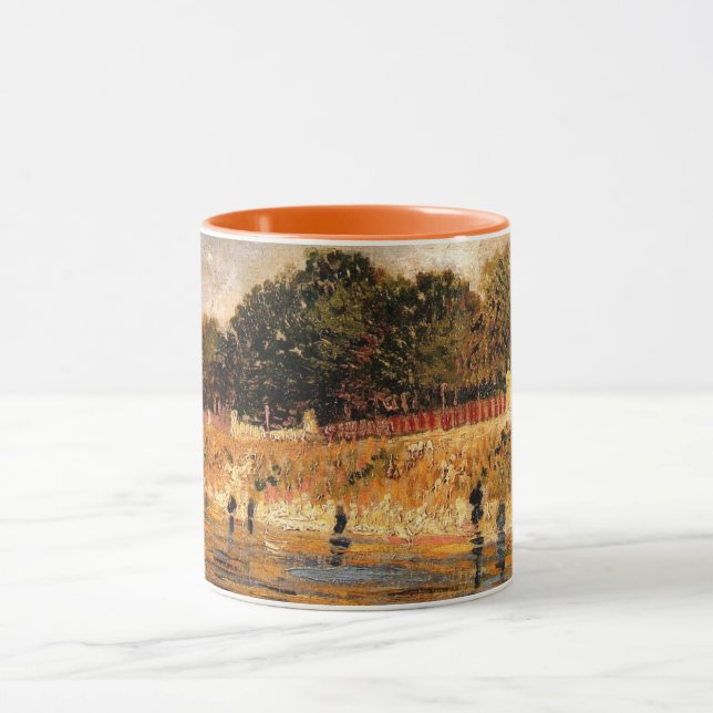 Caneca Bancos do Sena por Vincent van Gogh (Centro)