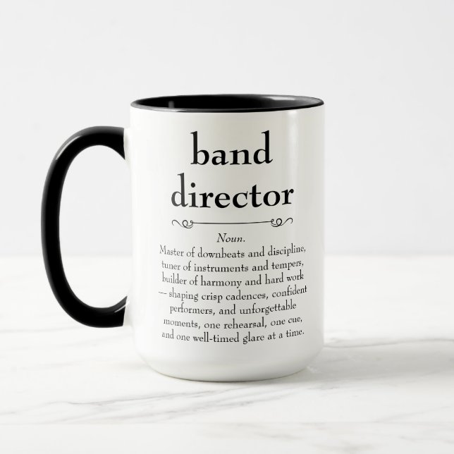 Caneca Banda Diretor Definição Obrigado Presente (Esquerda)