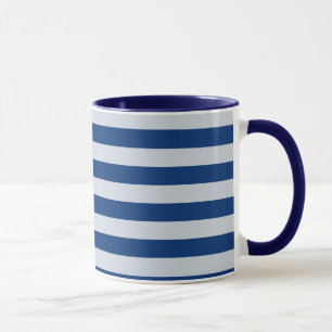 Caneca Bandas Azuis Escuras e Claras