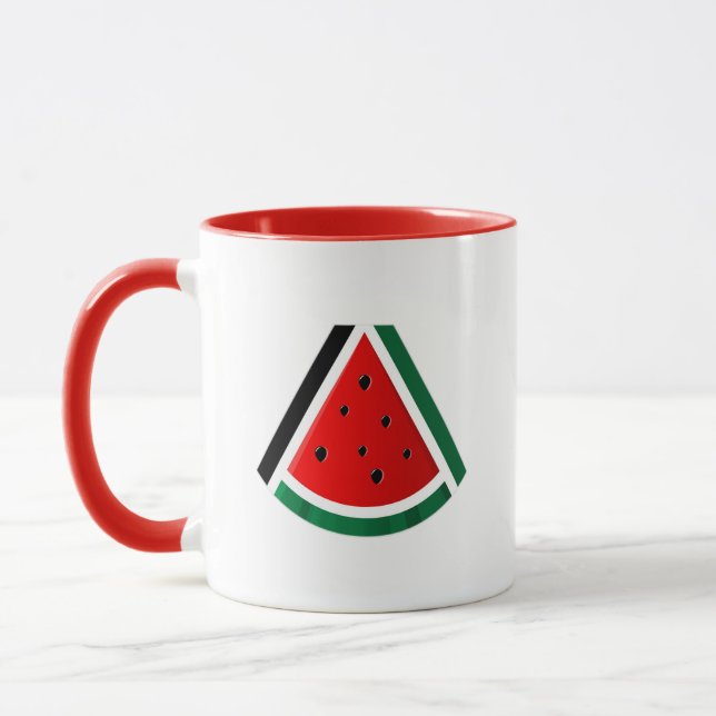 Caneca Bandeira ف Palestina ل س ط ي ن Paz Amor | Bandeira (Esquerda)