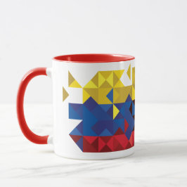 Caneca Bandeira abstrata de Equador, república de Equador