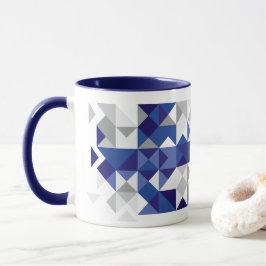 Caneca Bandeira abstrata de Finlandia, cores finlandesas