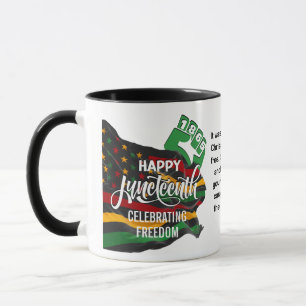 Caneca Bandeira Afro-Americana do JUNETEENTH Cristão