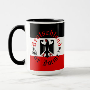 Caneca Bandeira alemã para sempre/águia negra/Alemanha