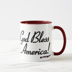 Caneca Bandeira Americana - América Deus abençoe!