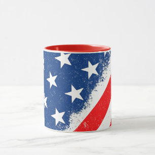 Caneca Bandeira Americana Camisa Estrelas Patriótica dos