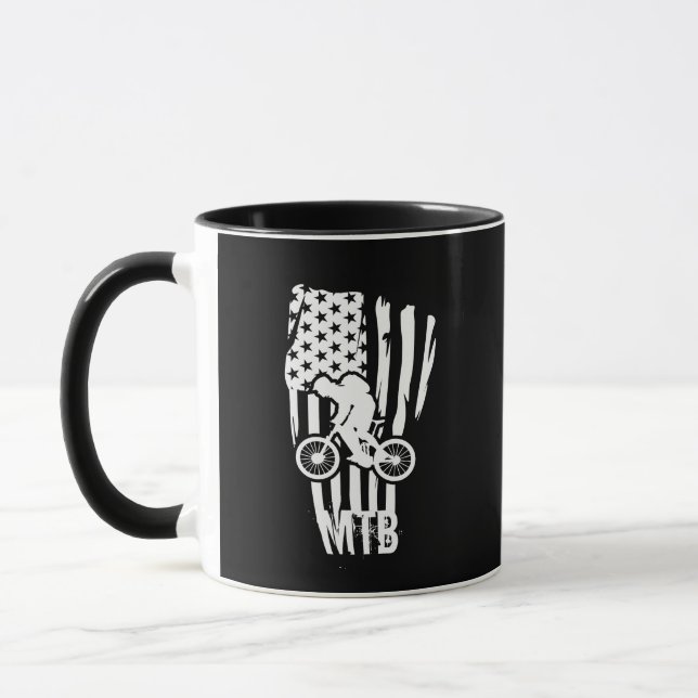 Caneca Bandeira Americana De Bicicleta De Montanha Patrió (Esquerda)